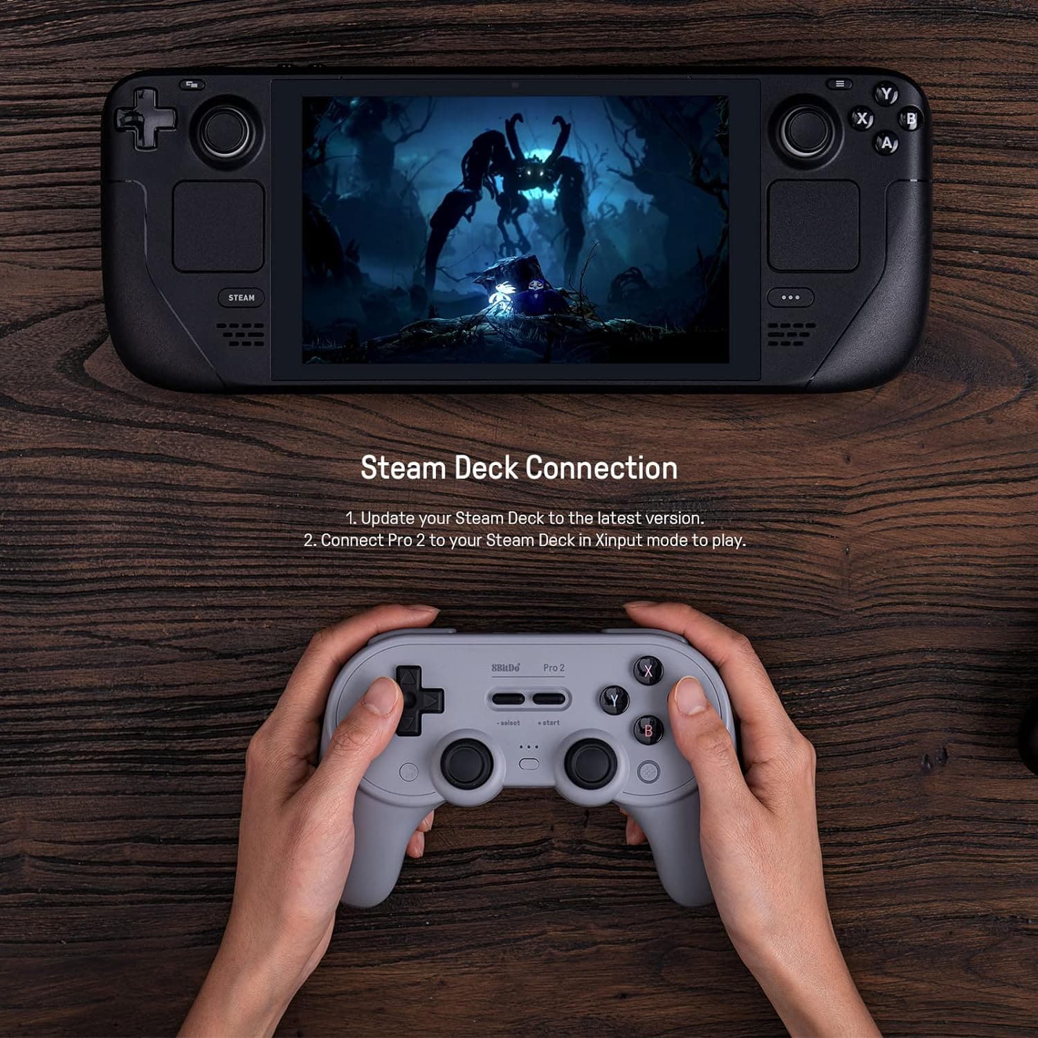 8Bitdo Pro 2 Bluetooth Controller for Switch, PC, macOS, Android, Steam & Raspberry Pi (Gray Edition) - 5